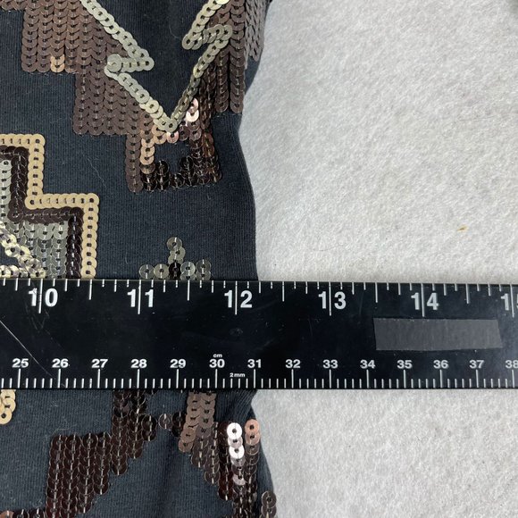 EXPRESS Women S Black Multi Sequin Bodycon Cocktail Party Off The Shoulder Dress - Picture 11 of 14